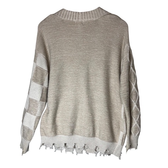 Buckle BKE Slouchy Cardigan Button Front Sz S Oversized Boyfriend Cableknit - Picture 4 of 6